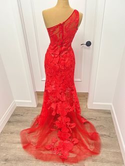 Style 02895A Jovani Red Size 6 Mermaid Dress on Queenly