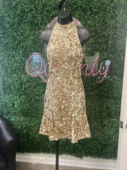 Style 51346 Sherri Hill Gold Size 4 70 Off Cocktail Dress on Queenly