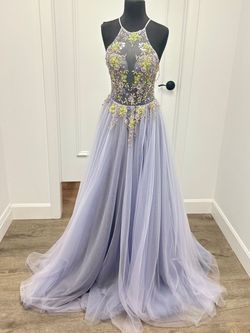 Style 00594 Jovani Purple Size 0 Floor Length Lavender Ball gown on Queenly