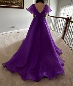 Ashley Lauren Purple Size 6 Floor Length Ball gown on Queenly