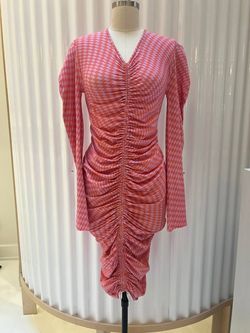 Style 1-151889462-3855 INSHADE Pink Size 0 Free Shipping Sleeves Mini Cocktail Dress on Queenly