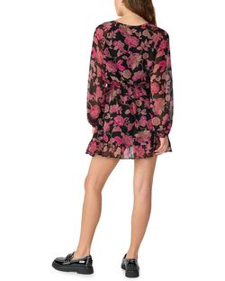 Style 1-172740006-3855 Sanctuary Multicolor Size 0 Free Shipping Sleeves V Neck Floral Cocktail Dress on Queenly