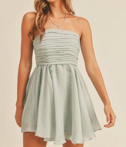 Style 1-1753894380-3236 MABLE Blue Size 4 Casual Summer Strapless Cocktail Dress on Queenly