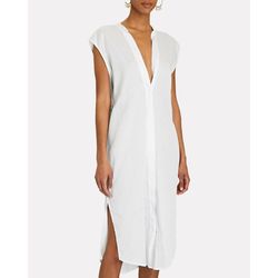 Style 1-1894677311-5 Enza Costa White Size 0 V Neck Tall Height Engagement 1-1894677311-5 Cocktail Dress on Queenly