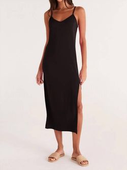 Style 1-2498643672-2901 Z Supply Black Size 8 Spaghetti Strap Tall Height Side Slit Cocktail Dress on Queenly