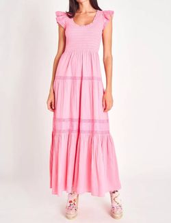 Style 1-2654779075-2696 LoveShackFancy Pink Size 12 Free Shipping Military Floor Length Black Tie Straight Dress on Queenly