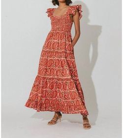 Style 1-2744155793-2901 Cleobella Multicolor Size 8 Mini V Neck Floor Length Straight Dress on Queenly