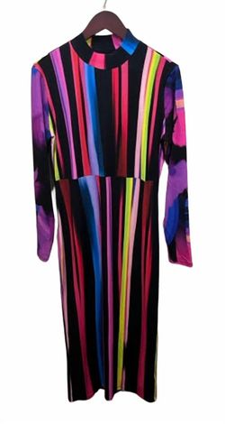 Style 1-306806934-2901 Desigual Multicolor Size 8 Barbiecore Tall Height Cocktail Dress on Queenly