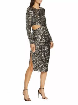 Style 1-3079437439-3855 ASTR Black Size 0 Polyester Free Shipping Sequined Cocktail Dress on Queenly