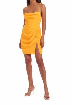 Style 1-3271365582-3236 Amanda Uprichard Orange Size 4 Tall Height Free Shipping Sorority Rush Cocktail Dress on Queenly