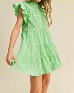 Style 1-3703433606-2791 &merci Green Size 12 Plus Size Ruffles High Neck Cocktail Dress on Queenly