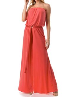 Style 1-384131338-2696 ariella Orange Size 12 Floor Length Coral Jumpsuit Dress on Queenly