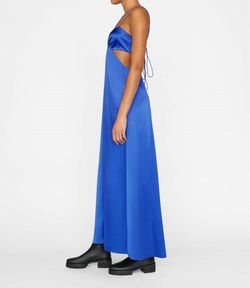 Style 1-701788696-2696 FRAME Blue Size 12 Spandex A-line Straight Dress on Queenly