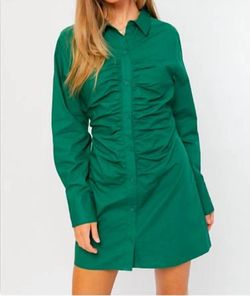 Style 1-921603210-3855 LE LIS Green Size 0 Long Sleeve High Neck Cocktail Dress on Queenly