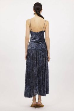 Style 1-970251983-1498 Ulla Johnson Blue Size 4 Tulle Pageant Black Tie Straight Dress on Queenly