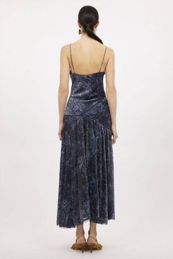 Style 1-970251983-649 Ulla Johnson Blue Size 2 Floor Length Pageant Straight Dress on Queenly