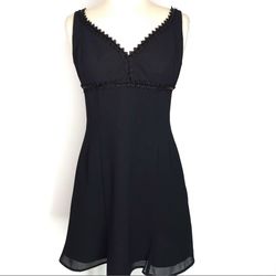 Nanette Lepore Black Size 10 Plunge Flare Cocktail Dress on Queenly