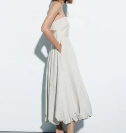 Zara Gray Size 0 Sorority Strapless Straight Dress on Queenly