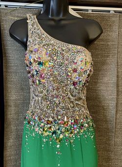 Xtreme Prom Green Size 2 50 Off Sheer Prom Mermaid Dress on Queenly