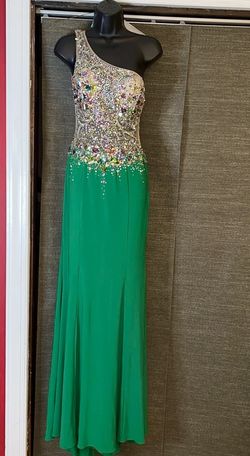 Xtreme Prom Green Size 2 Prom Sheer Mermaid Dress on Queenly