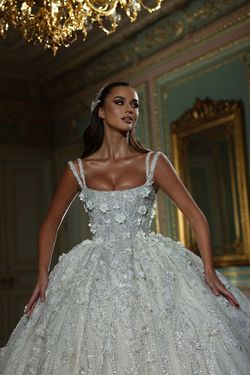 Style AD3010 Albina Dyla White Size 20 Jewelled Ad3010 Tall Height Straight Dress on Queenly