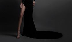Style AD2130 Albina Dyla Black Size 8 Tall Height Ad2130 Straight Dress on Queenly