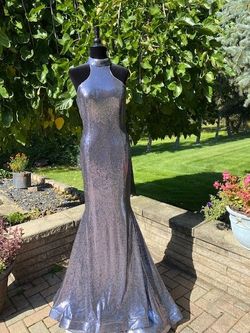 Style 33235 Ava Presley Purple Size 8 Prom Cocktail Dress on Queenly