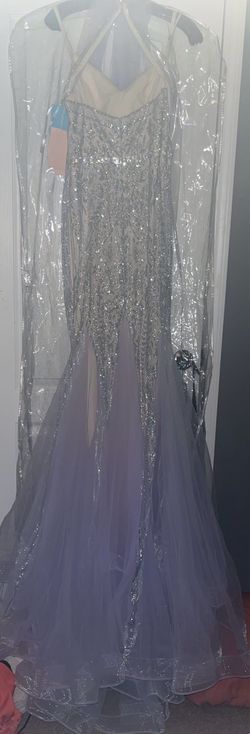 Elizabeth K by GLS Multicolor Size 8 Train Prom Floor Length Mermaid Dress on Queenly