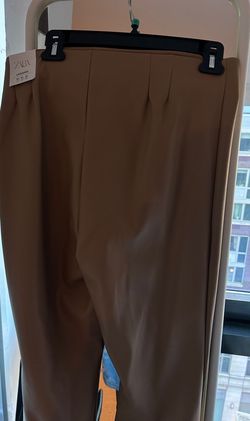 Style 7102260707 Zara Brown Size 16 Floor Length Short Height Jumpsuit Dress on Queenly