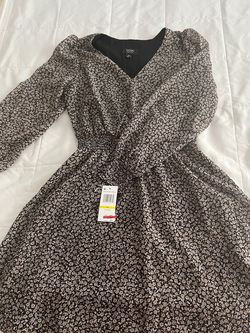 Msk Brown Size 8 Long Sleeve Sleeves Holiday Ball A-line Dress on Queenly