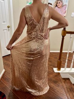 Gold Size 16 Straight Dress on Queenly