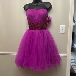 Style 9019 Blush Prom Pink Size 8 Mini Tulle Prom Cocktail Dress on Queenly