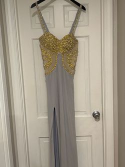 janique by kourosh babaian Multicolor Size 6 Floor Length Side slit Dress on Queenly