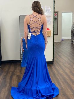 Style 54228 Sherri Hill Blue Size 6 Prom 50 Off Pageant Mermaid Dress on Queenly