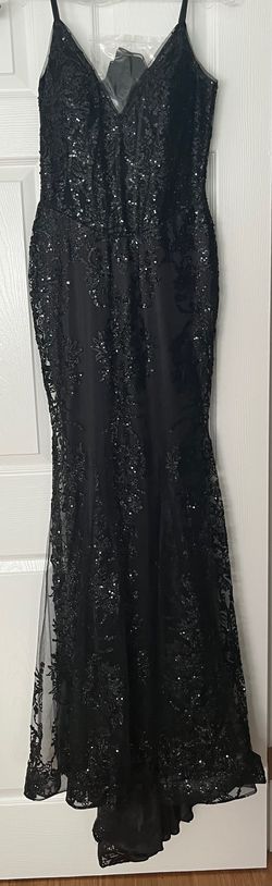 Mia bella couture Black Size 2 Prom Mermaid Dress on Queenly