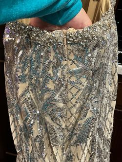 Mac Duggal Silver Size 8 Military Prom Mermaid Dress on Queenly