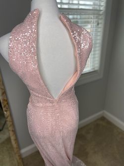 Jovani Pink Size 2 70 Off Sheer 50 Off Military Floor Length Mermaid Dress on Queenly