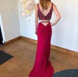 Sherri Hill Red Size 0 Two Piece A-line Dress on Queenly