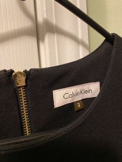 Calvin Klein Black Size 2 50 Off Square Neck Flare Cocktail Dress on Queenly