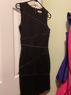Calvin Klein Black Size 2 Jersey Cocktail Dress on Queenly