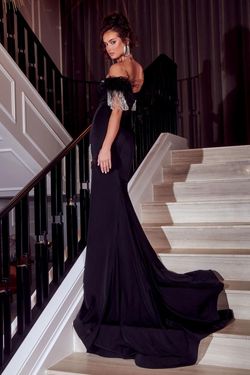 Style PS23211 Portia and Scarlett Black Size 2 Pageant Floor Length Prom Side slit Dress on Queenly