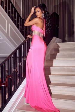 Style PS23341 Portia and Scarlett Pink Size 0 Floor Length Halter Prom Side slit Dress on Queenly
