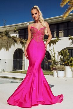 Style PS23360 Portia and Scarlett Pink Size 10 Barbiecore Floor Length Pageant Mermaid Dress on Queenly