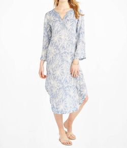 Style 1-1277363730-2696 Nic + Zoe Blue Size 12 Print Straight Mini Cocktail Dress on Queenly