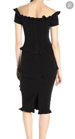 Style 1-1403954976-98 Nicole Miller Black Size 10 Jersey Straight Tall Height Cocktail Dress on Queenly