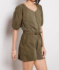 Style 1-2236526305-2901 Nation LTD Green Size 8 Pockets Olive Jumpsuit Dress on Queenly