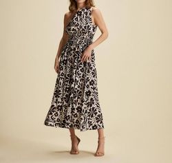 Style 1-2670092063-2696 FAITHFULL THE BRAND Nude Size 12 Print Plus Size Summer Cocktail Dress on Queenly