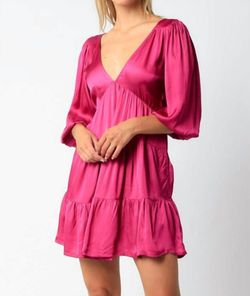 Style 1-3016961856-2901 OLIVACEOUS Pink Size 8 Casual Mini Barbiecore Cocktail Dress on Queenly