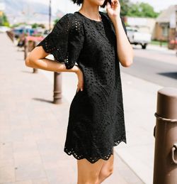 Style 1-3404423066-3471 LoveRiche Black Size 4 Lace Sorority Free Shipping Casual Cocktail Dress on Queenly