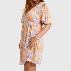 Style 1-383270202-2791 Billabong Multicolor Size 12 Free Shipping Plunge Plus Size Cocktail Dress on Queenly